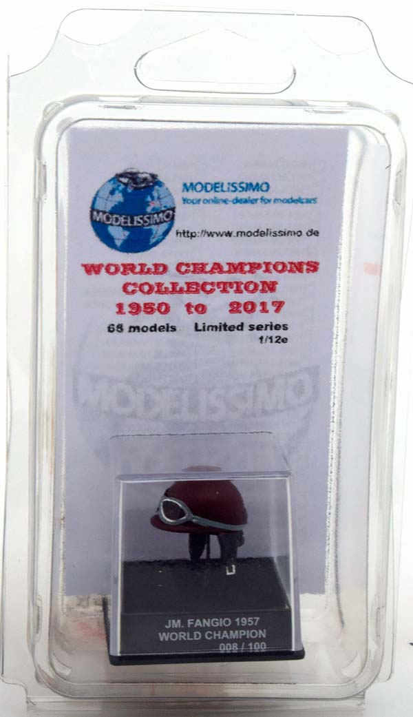 ШЛЕМ MASERATI WORLD CHAMPION 1957 FANGIO WORLD CHAMPIONS COLLECTION, LIMITED 100 PCS. / МАЗЕРАТИ ЧЕМПИОН МИРА ФАНГИО ЧАМПИОНС КОЛЛЕКТИОН ЛИМИТИРОВАННАЯ СЕРИЯ 100 ШТ — фото 4