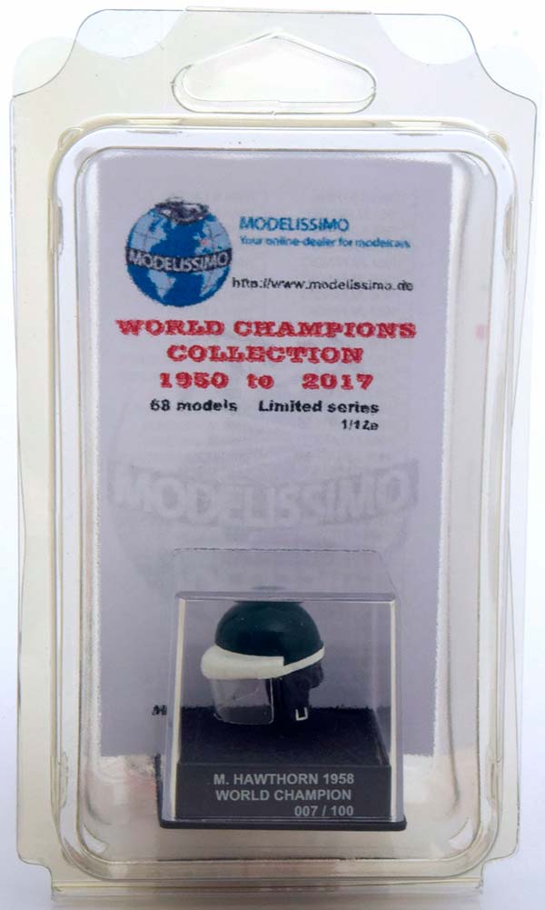 ШЛЕМ FERRARI WORLD CHAMPION 1958 HAWTHORN WORLD CHAMPIONS COLLECTION, LIMITED 100 PCS. / ФЕРРАРИ ЧЕМПИОН МИРА ХАВТОРН ЧАМПИОНС КОЛЛЕКТИОН ЛИМИТИРОВАННАЯ СЕРИЯ 100 ШТ — фото 4