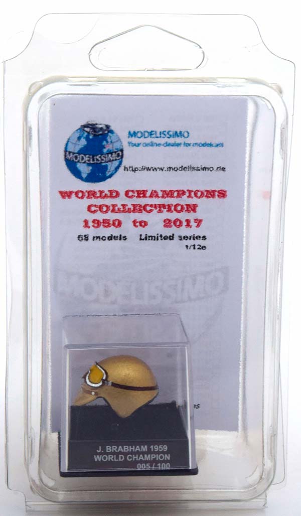 ШЛЕМ COOPER WORLD CHAMPION 1959 BRABHAM WORLD CHAMPIONS COLLECTION, LIMITED 100 PCS. / КУПЕР ЧЕМПИОН МИРА БРЭБЕМ ЧАМПИОНС КОЛЛЕКТИОН ЛИМИТИРОВАННАЯ СЕРИЯ 100 ШТ — фото 4