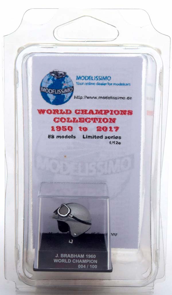 ШЛЕМ COOPER WORLD CHAMPION 1960 BRABHAM WORLD CHAMPIONS COLLECTION, LIMITED 100 PCS. / КУПЕР ЧЕМПИОН МИРА БРЭБЕМ ЧАМПИОНС КОЛЛЕКТИОН ЛИМИТИРОВАННАЯ СЕРИЯ 100 ШТ — фото 4