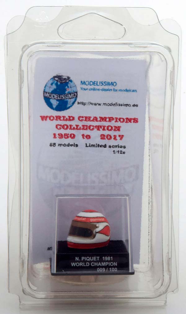 ШЛЕМ BRABHAM WORLD CHAMPION 1981 PIQUET WORLD CHAMPIONS COLLECTION, LIMITED 100 PCS. / БРЭБЕМ ЧЕМПИОН МИРА ПИКЕ ЧАМПИОНС КОЛЛЕКТИОН ЛИМИТИРОВАННАЯ СЕРИЯ 100 ШТ — фото 5