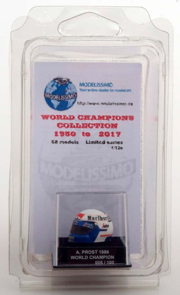 ШЛЕМ MCLAREN WORLD CHAMPION 1986 PROST WORLD CHAMPIONS COLLECTION, LIMITED 100 PCS. / МАКЛАРЕН ЧЕМПИОН МИРА ПРОСТ ЧАМПИОНС КОЛЛЕКТИОН ЛИМИТИРОВАННАЯ СЕРИЯ 100 ШТ — фото 5