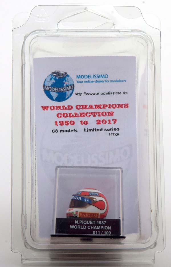 ШЛЕМ WILLIAMS WORLD CHAMPION 1987 PIQUET WORLD CHAMPIONS COLLECTION, LIMITED 100 PCS. / ВИЛЬЯМС ЧЕМПИОН МИРА ПИКЕ ЧАМПИОНС КОЛЛЕКТИОН ЛИМИТИРОВАННАЯ СЕРИЯ 100 ШТ — фото 5