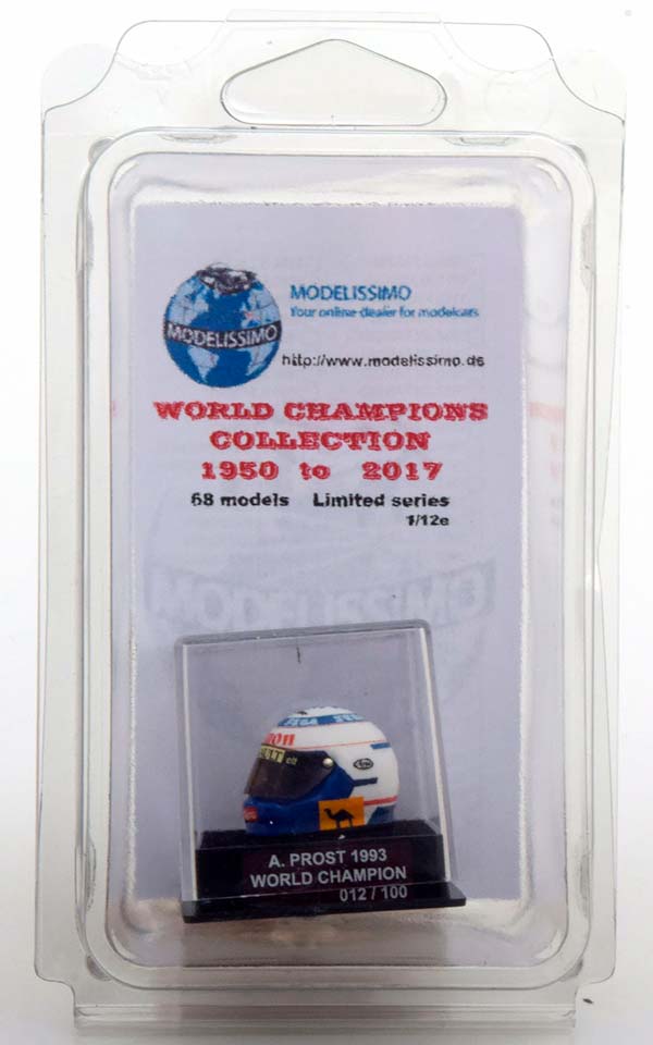 ШЛЕМ WILLIAMS WORLD CHAMPION 1993 PROST WORLD CHAMPIONS COLLECTION, LIMITED 100 PCS. / ВИЛЬЯМС ЧЕМПИОН МИРА ПРОСТ ЧАМПИОНС КОЛЛЕКТИОН ЛИМИТИРОВАННАЯ СЕРИЯ 100 ШТ — фото 5