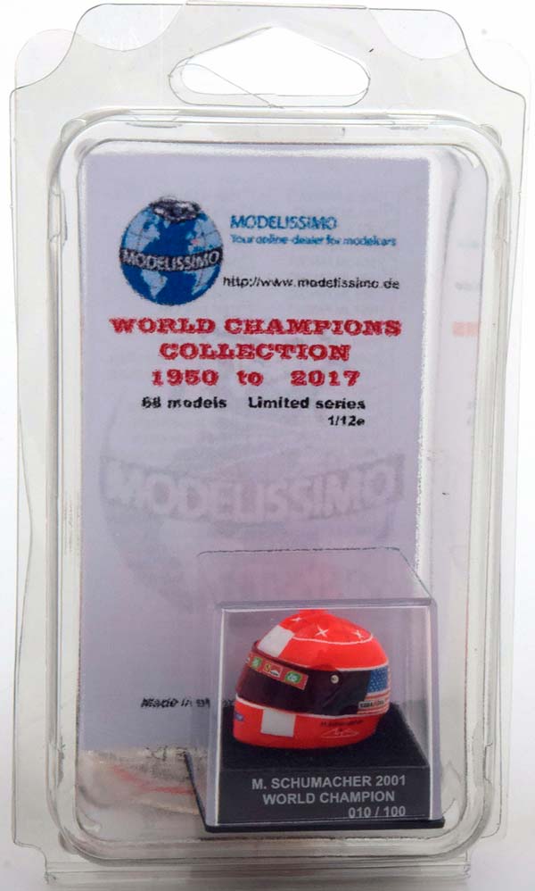 ШЛЕМ FERRARI WORLD CHAMPION 2001 SCHUMACHER WORLD CHAMPIONS COLLECTION, LIMITED 100 PCS. / ФЕРРАРИ ЧЕМПИОН МИРА ШУМАХЕР ЧАМПИОНС КОЛЛЕКТИОН ЛИМИТИРОВАННАЯ СЕРИЯ 100 ШТ — фото 5