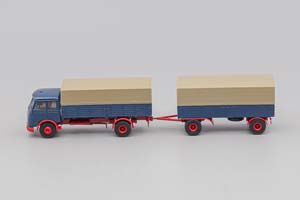MERCEDES-BENZ LP 334 TRUCK / TRAILER, BLUE / RED / GRAY (ДЛИНА МОДЕЛИ 3-5 СМ) — фото 4