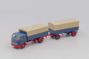 MERCEDES-BENZ LP 334 TRUCK / TRAILER, BLUE / RED / GRAY (ДЛИНА МОДЕЛИ 3-5 СМ) — фото 2