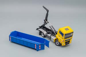 MAN TGS M EURO 6 MEILLER 3-ACHS ABROLLKIPPER, YELLOW / BLUE — фото 7