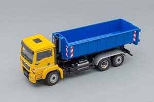MAN TGS M EURO 6 MEILLER 3-ACHS ABROLLKIPPER, YELLOW / BLUE