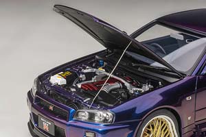 NISSAN SKYLINE GT-R (R34) V-SPEC II 2002 W/BBS LM WHEELS ФИОЛЕТОВЫЙ — фото 12