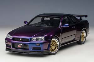 NISSAN SKYLINE GT-R (R34) V-SPEC II 2002 W/BBS LM WHEELS ФИОЛЕТОВЫЙ — фото 17