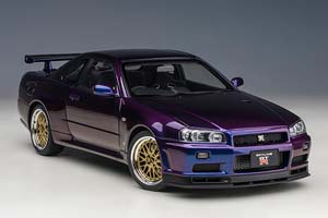 NISSAN SKYLINE GT-R (R34) V-SPEC II 2002 W/BBS LM WHEELS ФИОЛЕТОВЫЙ — фото 18
