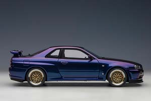 NISSAN SKYLINE GT-R (R34) V-SPEC II 2002 W/BBS LM WHEELS ФИОЛЕТОВЫЙ — фото 4