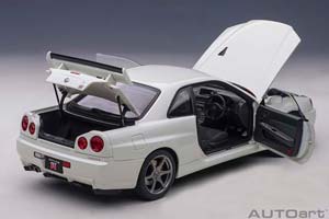NISSAN SKYLINE GT-R R34 V-SPEC II 2001 WHITE METALLIC — фото 3