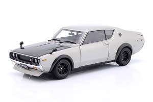 NISSAN SKYLINE 2000 GT-R (KPGC110) TUNED VERSION SILVER BLACK