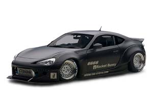 TOYOTA 86 ROCKET BUNNY 2012 MATT BLACK/BLACK WHEELS — фото 1