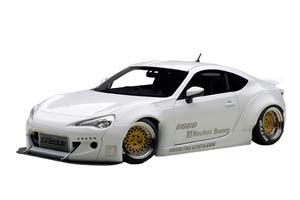 TOYOTA 86 ROCKET BUNNY 2012 METALLIC WHITE/GOLD WHEELS