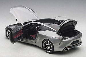 LEXUS LC500 COUPE 2016 TITAN SILVER/RED INTERIOR — фото 3