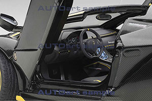 LAMBORGHINI CENTENARIO ROADSTER 2016 CLEAR CARBON/YELLOW ACCENTS — фото 4