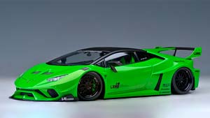 LAMBORGHINI HURACAN GT LB SILHOUETTE WORKS 2019 GREEN METALLIC BLACK
