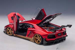 LAMBORGHINI AVENTADOR LB PERFORMANCE HYPER RED/GOLD ACCENTS — фото 3