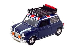 MINI COOPER WITH ROOF RACK 1961-1967 BLUE WHITE