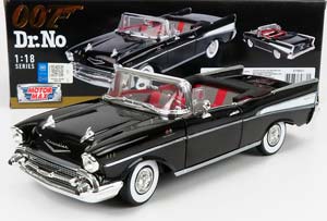 CHEVROLET BEL AIR CABRIOLET - SPIDER 1955 - 007 JAMES BOND - DR. NO - LICENZA DI UCCIDERE, BLACK