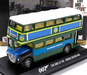 DECKER DIORAMA - AUTOBUS 1960 - 007 JAMES BOND - LIVE AND LET DIE - VIVI E LASCIA MORIRE, BLUE GREEN