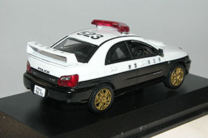 SUBARU IMPREZA WRX JAPAN POLICE 2003 BLACK WHITE — фото 2