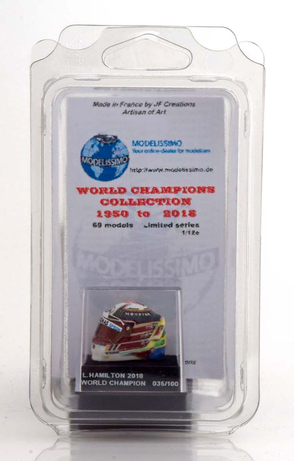 ШЛЕМ HAMILTON MERCEDES WORLD CHAMPION 2018 WORLD CHAMPIONS COLLECTION, LIMITED 100 PCS / ЛЬЮИС ХЭМИЛТОН МЕРСЕДЕС ЧЕМПИОН МИРА ЧАМПИОНС КОЛЛЕКТИОН ЛИМИТИРОВАННАЯ СЕРИЯ 100 ШТ — фото 4