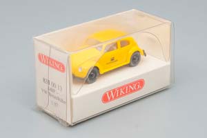 VW VOLKSWAGEN 1200 BREZELKAFER "DEUTSCHE BUNDESPOST", YELLOW (ДЛИНА МОДЕЛИ 3-5 СМ) — фото 3