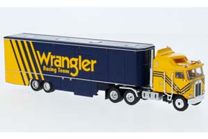 KENWORTH K 100 AERODYNE СЕДЕЛЬНЫЙ ТЯГАЧ С ПОЛУПРИЦЕПОМ WRANGLER / КЕНВОРТ 100 АЕРОДЙНЕ ВРАНГЛЕР ЖЕЛТЫЙ