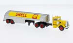 PETERBILT 281 TANK-SZ SHELL 1955, YELLOW (ДЛИНА МОДЕЛИ 3-5 СМ)