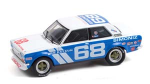 DATSUN 510 #68 BRE BROCK RACING ENTERPRISES TOKYO TORQUE 1972 БЕЛЫЙ С СИНИМ