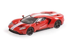 FORD GT 2018 RED W/WHITE STRIPES 