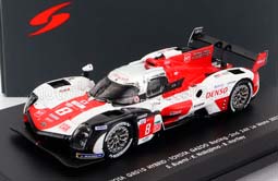 TOYOTA GR010 3.5L V6 TWIN TURBO HYBRID TEAM GAZOO RACING N8 2ND 24H LE MANS (2021) S.BUEMI - N.NAKAJIMA - B.HARTLEY, WHITE RED