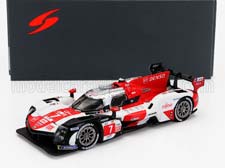 TOYOTA GR010 3.5L TURBO HYBRID V6 TEAM TOYOTA GAZOO RACING #7 2ND 24H LE MANS (2022) M.CONWAY - K.KOBAYASHI - J.M.LOPEZ, WHITE RED GREY (ДЛИНА МОДЕЛИ 3-5 СМ)