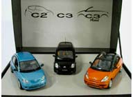 CITROEN C2/C3 ГОЛУБОЙ, ЧЕРНЫЙ, ОРАНЖЕВЫЙ НАБОР ИЗ 3Х МОДЕЛЕЙ