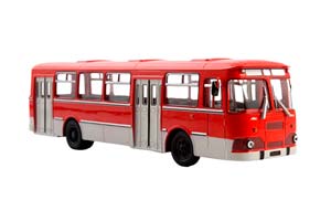 LIKINSKY BUS 677M CITY BUS (USSR RUSSIAN) 1967-1994 RED/WHITE | ЛИКИНСКИЙ АВТОБУС-677М КРАСНО/БЕЛЫЙ*ЛИАЗ LIAZ