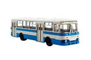 LIAZ 677M CITY BUS (USSR RUSSIAN) 1967-1994 WHITE/BLUE | ЛИАЗ-677М БЕЛО/СИНИЙ 