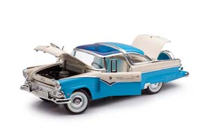 FORD CROWN VICTORIA FAIRLANE 1955 ГОЛУБОЙ С БЕЖЕВЫМ — фото 3