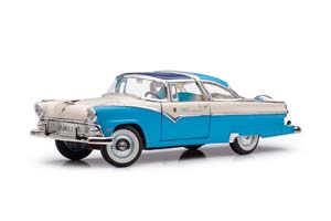FORD CROWN VICTORIA FAIRLANE 1955 ГОЛУБОЙ С БЕЖЕВЫМ
