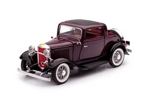 FORD 3-WINDOW COUPE 1932 БОРДОВЫЙ (БУРГУНДИ)