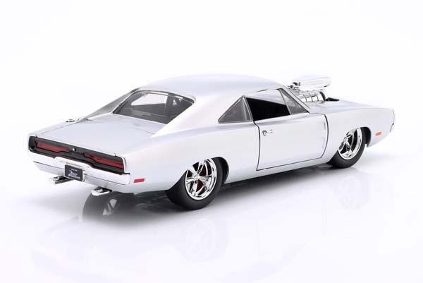 DOM'S DODGE CHARGER R/T 1970 FILM FAST & FURIOUS (2001) SILVER JADA TOYS / ДОМ ДОДЖ ЧАРГЕР ФИЛМ ФАСТ ФУРИОУС СЕРЕБРИСТЫЙ ДЖАДА ТОЙС — фото 2