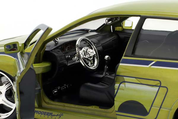 BRIAN'S MITSUBISHI LANCER EVO VII 2 FAST 2 FURIOUS (2003) GREEN JADA TOYS / БРИАН МИЦУБИСИ ЛАНСЕР ЭВО ВИИ 2 ФАСТ ФУРИОУС ЗЕЛЕНЫЙ ДЖАДА ТОЙС — фото 5