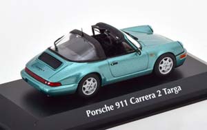 PORSCHE 911 (964) CARRERA 2 TARGA 1991 LIGHT GREEN METALLIC — фото 2