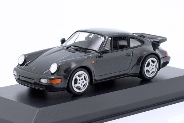 PORSCHE 911 (964) TURBO COUPE 1990 BLACK METALLIC