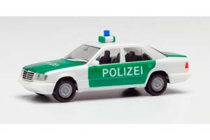MERCEDES-BENZ E-CLASS POLIZEI W124 1993 НЕМЕЦКАЯ ПОЛИЦИЯ (ДЛИНА МОДЕЛИ 3-5 СМ)