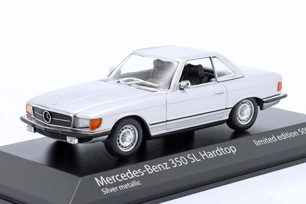 MERCEDES 350SL R107 HARDTOP 1974 SILVER