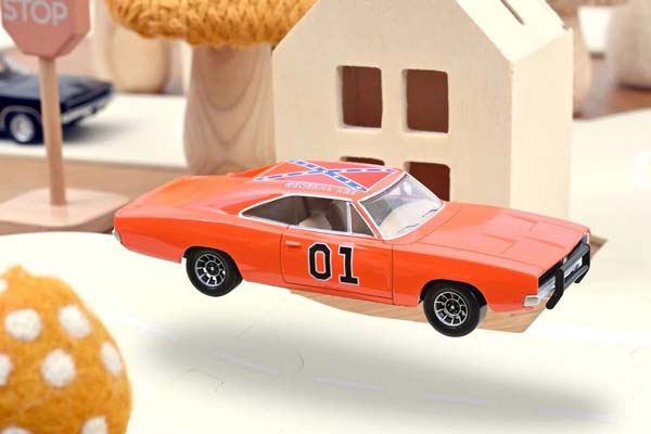 DODGE CHARGER N 01 COUPE TV SERIES THE SAME GENERAL LEE THE DUKES OF HAZZARD 1969 BEIGE INTERIOR ORANGE / ДОДЖ ЧАРДЖЕР ПРИДУРКИ ИЗ ХАЗАРДА — фото 2